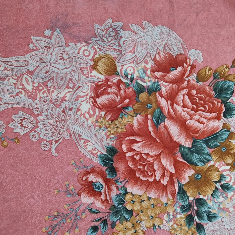 YSL floral silk scarf absolutely gorgeous large 34''